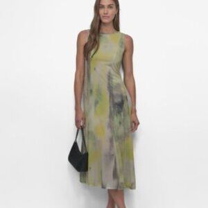 DKNY Watercolor Hues Midi dress size small
